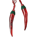 Pikkukuva 1 / 5: LED Chili -valosarjat Keijuketju Punainen Paprika Riippuva Lamppu Paristoilla Juhlaan Uuteen Vuoteen Koristeluun 1setti Punainen