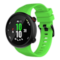 Miniatyrbillede 2 af 5: Garmin Forerunner 45S Holdbar Sort Silikon Urrem med Spænde - Grøn Grøn
