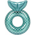 Miniatyrbild 2 av 4: latable Sjöjungfru latable Pool Float - Strand- och Vattendekoration för Sommaren - Leksaker för Barn, 90cm, 1 Styck, Grön
