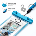 Miniatyrbild 5 av 8: Vattentätt mobilskal för smartphone - universellt - blått 2-pack