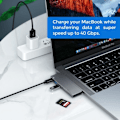 Pikkukuva 2 / 4: USB-C-hubiadapteri MacBook Pro/Air 2020 2019 2018:lle, 6-in-1