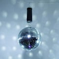 Miniatyrbilde 2 av 3: Roterende Speilkule Diskokule Motor Hengende Lydkontroll 18 LED Lysperler