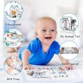 Miniatyrbild 5 av 5: Multisensorisk Mjuk Tyg Babybok med 3D-svansar, Hållbar Tvättad Polyester