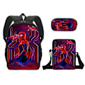 Miniatyrbild 1 av 5: 2024 Ny 3-pack Spider-Man Axelväska Unisex Skolväska med Vadderad Axelrem Casual Laptop Ryggsäck Stil 16