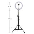 Miniatyrbild 3 av 5: Selfie-lampa LED Ring Light Stativ 50 - 216 cm + Fjärrkontroll Svart
