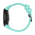 Miniatyrbillede 5 af 5: Garmin Forerunner 45S Holdbar Sort Silikon Urrem med Spænde - Cyan Blå