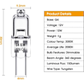 Miniatyrbilde 3 av 4: REMAKE G4 halogenlamper 10W 12V - Varmt hvitt - 20-pakning 10W 20stk 20stk