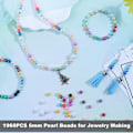 Miniatyrbillede 4 af 5: REMAKE 1960 stk Løse Perler Med Huller, 28 Farver Glasperler Til Armbånd, Runde Imitation Perler, Perler Perfekte Til DIY