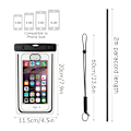 Miniatyrbilde 2 av 8: Vanntett mobiltelefonveske for smarttelefon - universal - blå 2-pakning