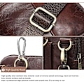 Miniatyrbillede 4 af 4: Mobiltelefon Skuldertaske Læder, Mobiltelefon Bælteholder, 6,5 Tommer Læder Crossbody Taske til Mænd Kaffe