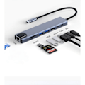 Miniatyrbilde 4 av 5: 8-ports USB-C hub med USB, UBC PD, HDMI, RJ45, minnekort Grå