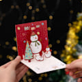 Miniatyrbild 5 av 5: 6 stycken 3D-julhälsningskort Kreativa julklappsbudskap