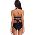 Miniatyrbillede 5 af 5: Push-up bikini sæt i mørk farve med halter hals sort L