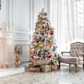 Miniatyrbillede 5 af 5: *30 stk. Julekugler, 5 Stilarter Guld Juletræspynt*