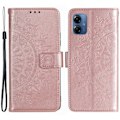Miniatyrbillede 2 af 5: Motorola Moto G54 5G Etui Mandala Læder Rosenguld