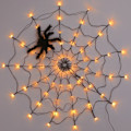 Miniatyrbillede 5 af 5: REMAKE 60 Orange LED Lys med Sort Edderkop, Halloween Dekorationer Spi