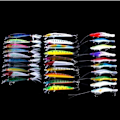 Miniatyrbild 1 av 3: 30-pack fiskedrag wobbler, Minnow blandat, Crankbait