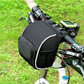 Miniatyrbillede 1 af 5: Cykelpose / Opbevaring til Cykel - Fastgjort til Styret Sort