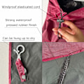 Miniatyrbilde 5 av 5: Vanntett Sykkelkappe, Unisex Sykkelponcho, Lett Sykkelregnponcho, med Hette, for Sykler, Terrengsykler, El-sykler (Rød)