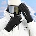 Miniatyrbillede 4 af 5: Varme vinterhandsker med touch - skihandsker, termiske handsker Sort M