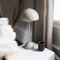 Miniatyrbilde 4 av 5: Nordisk Ladbar Blomster Bordlampe Nattbordlampe Bordlampe Sopp Soverom Borddekorasjon Nattlampe [hk]