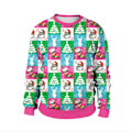 Miniatyrbilde 2 av 4: Julegavegenser for kvinner, Pullover, Avslappet Bluse, Lang Erme H XL