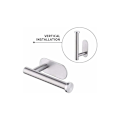 Miniatyrbillede 1 af 4: Toiletpapirholder Selvklæbende Toiletpapirholder Håndklædeholder 304 Børstet Rustfrit Stål Badeværelsestilbehør Sæt af 1