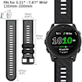 Miniatyrbillede 3 af 5: 22mm Hvid Silikon Udskiftningsarmbånd til Garmin Venu 2/Vivoactive 4/Forerunner 745