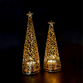Miniatyrbild 3 av 5: Metallisk julgran ljusstake Juldag ljuskopp Eu