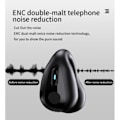 Miniatyrbillede 3 af 4: Knogleledning øre-fri hovedtelefoner Bluetooth 5.3 Hi-Fi ENC Hvid