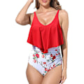 Miniatyrbilde 2 av 4: Badedrakt for kvinner, endel, V-hals bikini, rød, M