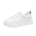 Miniatyrbillede 1 af 5: Damesko Lav Sneakers Kvinder Anti-slip Tyk Sål Sko Gave Til Jul Fødselsdag Nytår Sølv 39