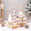 Miniatyrbilde 3 av 3: Julepynt Hvit Skjegg Ansiktsløs Dukke Inntrekkbar Dukke Lysende Rudolf Ornament 2