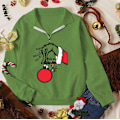 Miniatyrbillede 1 af 3: REMAKE Grinch Kvinders Casual Langærmet Juletrykt Trøje C L C