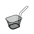 Pikkukuva 2 / 4: Friteerauskorin neliömäinen, pitkillä kahvoilla, musta