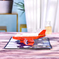 Pikkukuva 5 / 5: 3D-lentokone Pop Up -onnittelukortti lapsille, isälle, liike-elämän lentokoneelle, isänpäiväkortti, valmistujais-onnittelukortti, käsityö, matkustajakone