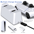 Miniatyrbild 4 av 5: REMAKE PS5 Laddningsstation, PS5-kontroll Laddningsstation med Justerbart Ljus, Snabbladdningsdocka för Playstation 5-kontroller, PS5 Laddnings...