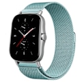 Miniatyrbillede 1 af 5: Magnetisk Loop til Amazfit GTS/4/2/2e/GTS2 Mini/3/GTR 4/3/2/47mm 20mm 22mm Metal Mesh Smartwatch Mesh Amazfit Bip 5 Rem Turkis Turkis 20mm