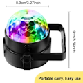 Miniatyrbillede 4 af 5: REMAKE Discokugle Lyseffekter RGB 3W LED 7 farver Scene
