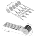 Miniatyrbilde 3 av 5: Pastakutter, Utvidbar Pizza Cutter i Rustfritt Stål med Flere Hjul, Multi-Rund Deigdeler for Kjøkken Baking Verktøy (5 Hjul)
