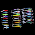 Miniatyrbillede 3 af 4: 30-pak fiskeblink, Minnow blandet, Crankbait multifarvet