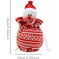 Miniatyrbilde 4 av 5: 1 x Julegaveposer eple strikket pose Julegodteripose Julenissen snømann elg dukke gaveposer snorpose (Julenissen)