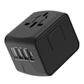 Miniatyrbillede 2 af 5: Universal International 5-i-1 med 3.5A 2xUSB-A og 2xUSB-C, væglader og verdensomspændende AC-stik til Europa, USA, Storbritannien, Australien og Asien...