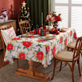 Miniatyrbillede 1 af 5: Tredimensionel Ternet Juleduge Nyårsferie Stue Dekoration Polyester Dækkeserviet, Safflower, 150 * 180CM
