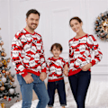 Pikkukuva 3 / 5: Jouluperheen Matchivat Santa Claus -Painatteiset Punaiset Pitkähihaiset Hihlapaidat Punaiset MiehetM