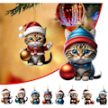 Miniatyrbilde 3 av 5: Katt Julekalender 2024, 24 Dagers Juleräknedagskalender med Søte Kattdukker, Juledekorasjon