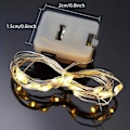 Miniatyrbillede 1 af 5: 2 stk. Knapcelsbatteri LED-lysstreng Party Dekoration Hjem Værelse Have Jul Bryllup Nytår Ornament Garland Lys 3M 30 LED