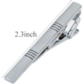 Miniatyrbilde 4 av 5: 4 stk slips for slips for menn Farsdaggave Sølv slipsklipssett 2,3 tommer metallspenner Business