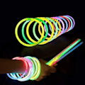Miniatyrbillede 4 af 5: Glødestænger 100 stk., neon glødestænger til bryllupper, glødearmbånd, glødestænger, kæder og glødbriller sæt, til jul og nytårsaften