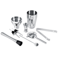 Miniatyrbillede 5 af 8: 8-delt cocktailsæt, barsæt, shaker 550ml - Rustfrit stål Sølv